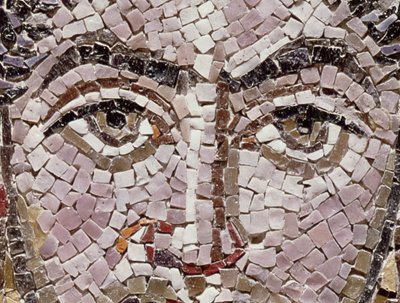 Emperor Justinian I (483-565) c.547 AD (mosaic) (detail) by Byzantine School